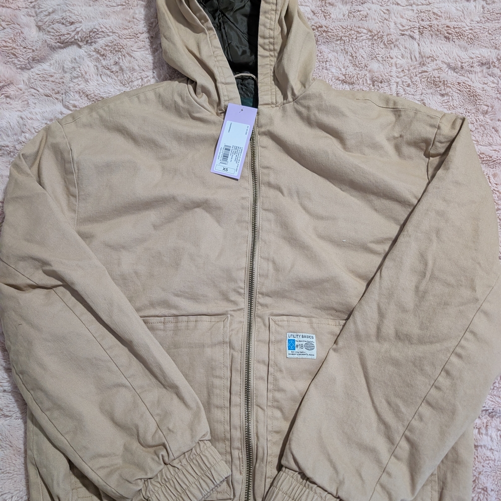 Beige Hooded Jacket
